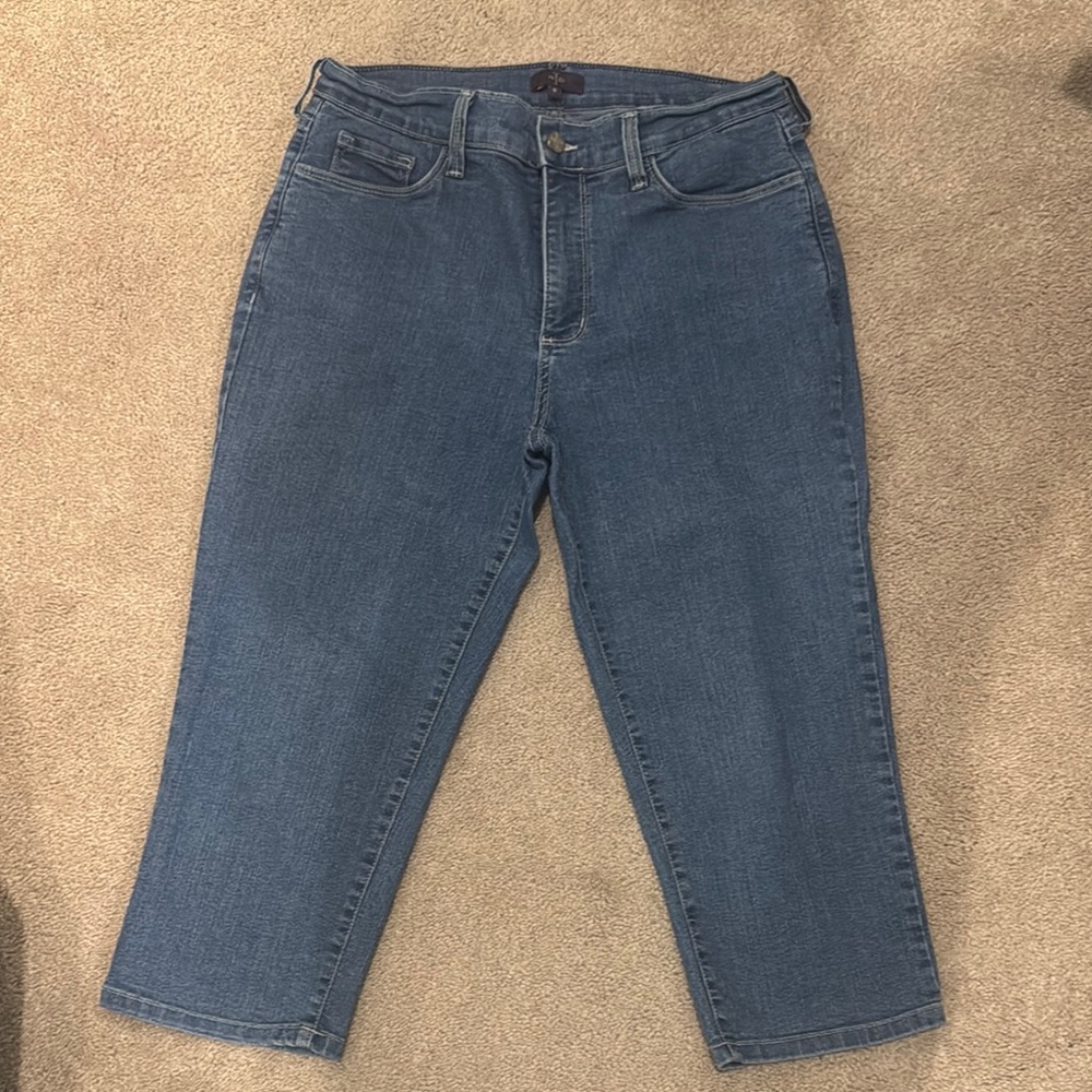 NYDJ Classic Cropped Blue Denim Jeans
